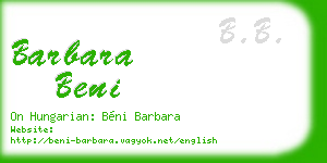 barbara beni business card